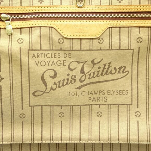 Authentic Louis Vuitton Neverfull GM Purse Monogram Tote Shoulder Bag Brown Tan - Picture 12 of 16